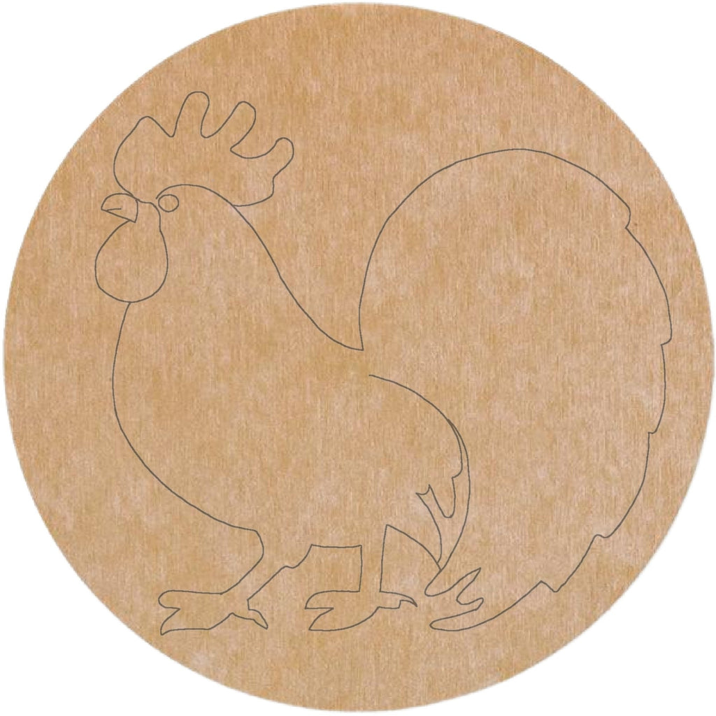 11.6" Rooster Laser-Printed Waterproof Mosaic Backer