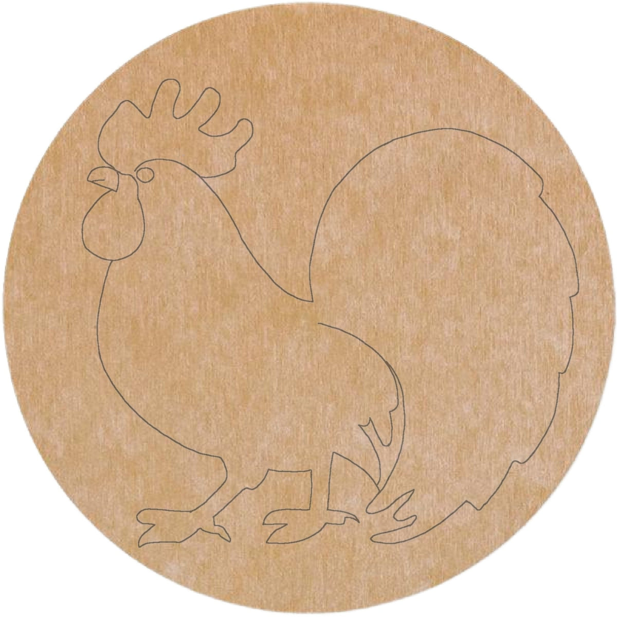 11.6" Rooster Laser-Printed Waterproof Mosaic Backer