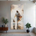 Jesus Protects The Lamb From Wolves Faith Wall Art