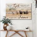 On the 8th Day God Made Me A Farmer Rustic Farmhouse Canvas Sign