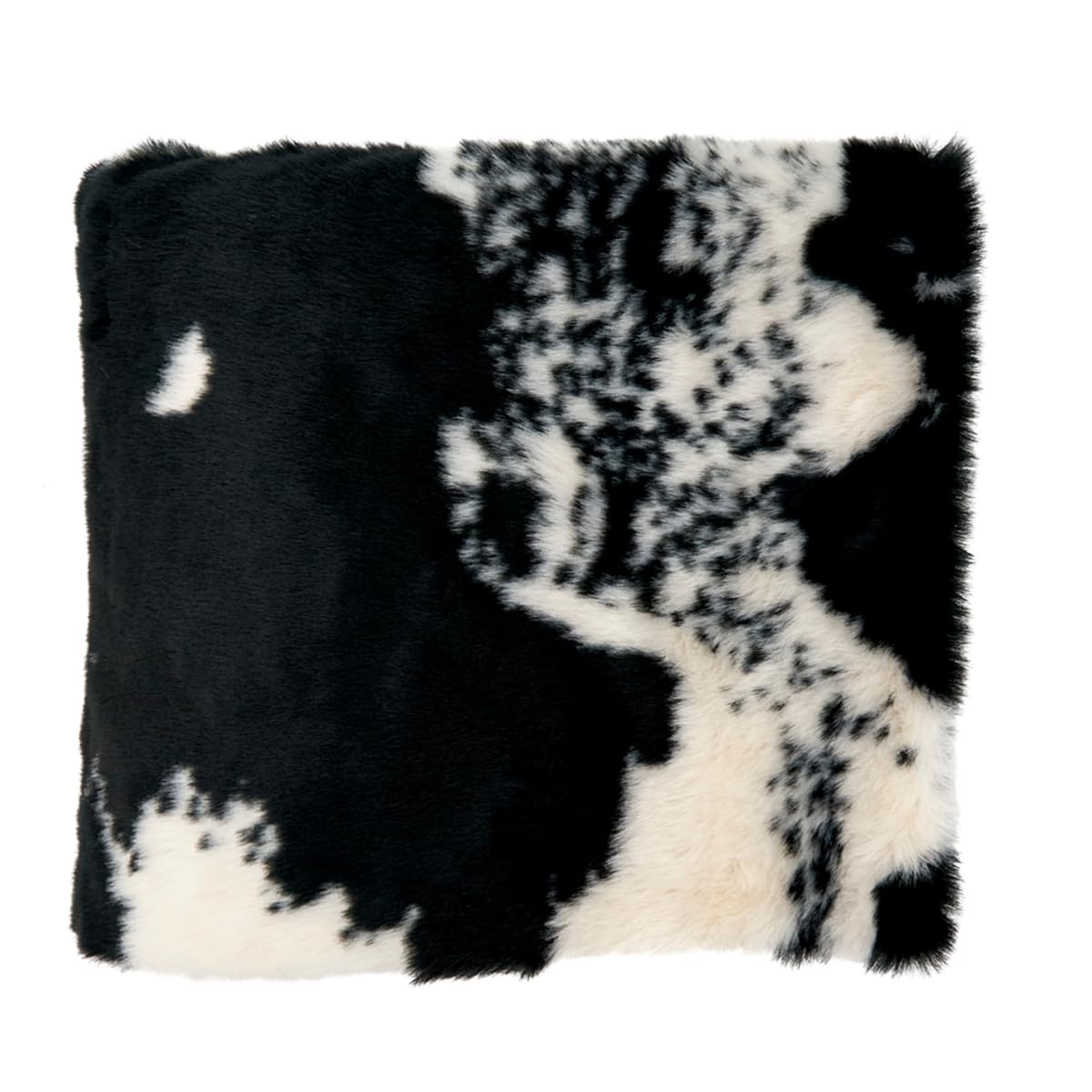 Fennco Styles Rustic Faux Fur Cowhide 50" W x 60" L Plush Throw – Brown Throw Blanket for Home, Couch, Bedroom, Living Room, Office, and Holiday Décor