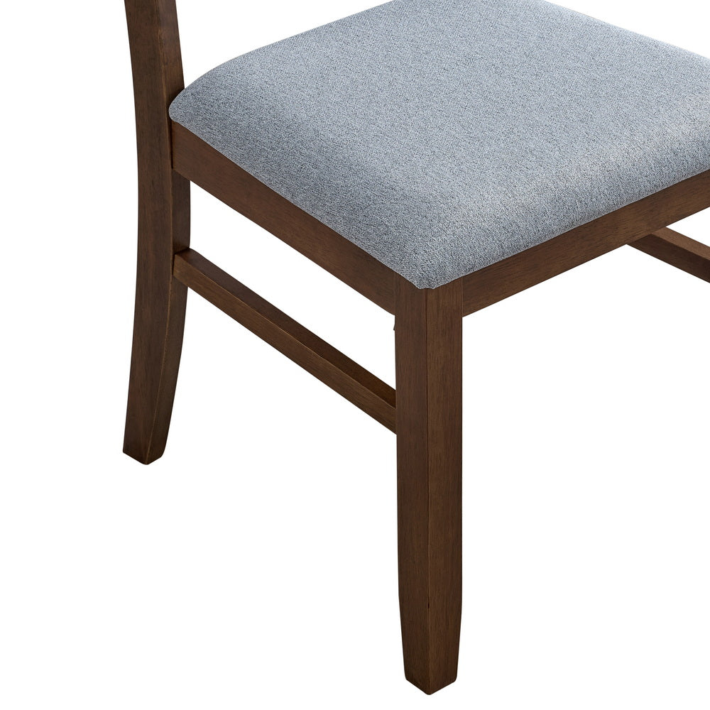 Farmhouse Dining Table Set with Upholstered Chairs for 4–6