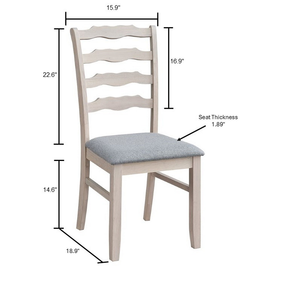 Farmhouse Dining Table Set with Upholstered Chairs for 4–6