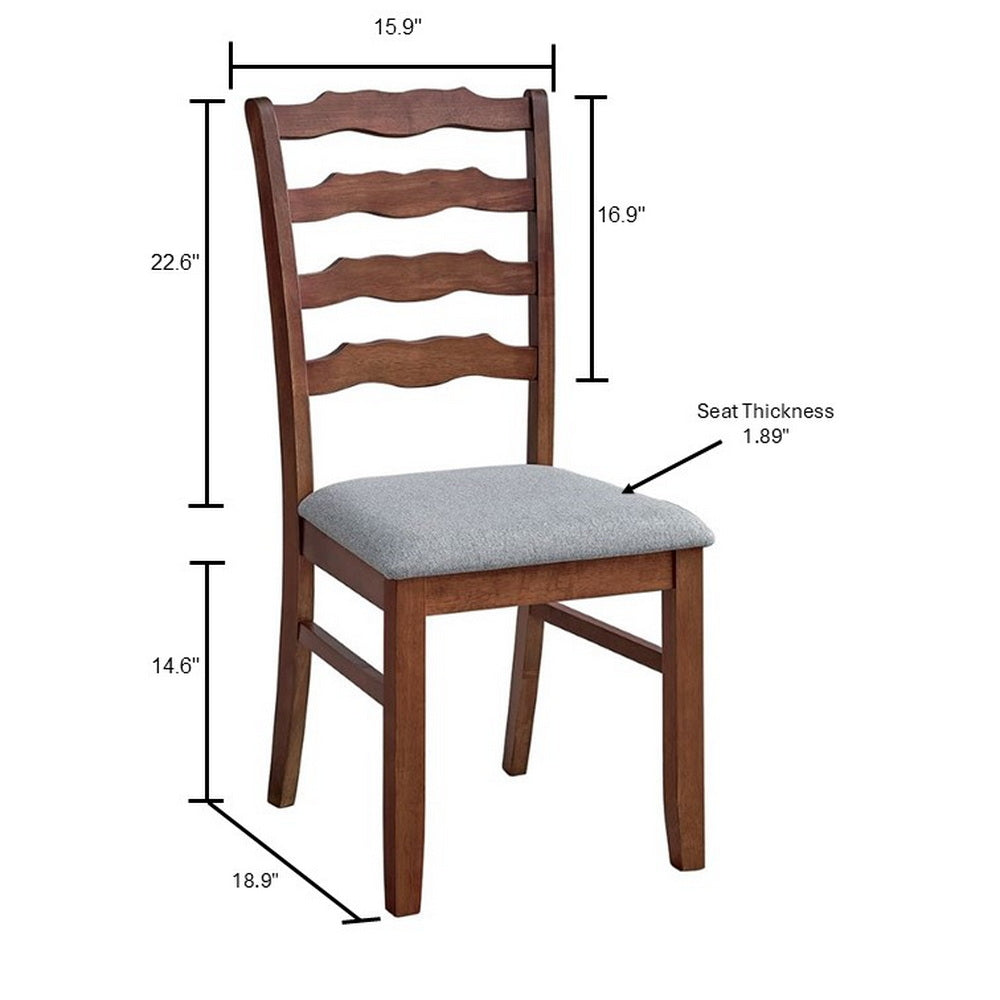 Farmhouse Dining Table Set with Upholstered Chairs for 4–6