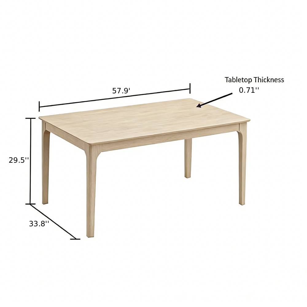 Farmhouse Dining Table Set with Upholstered Chairs for 4–6