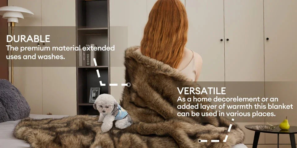 Faux Fur Blanket - Super Soft 60x80