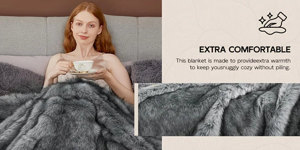 Faux Fur Blanket - Super Soft 60x80