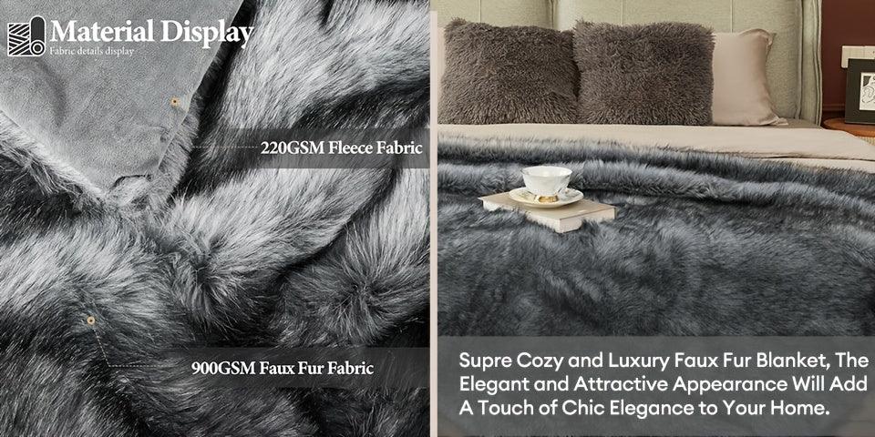 Faux Fur Blanket - Super Soft 60x80