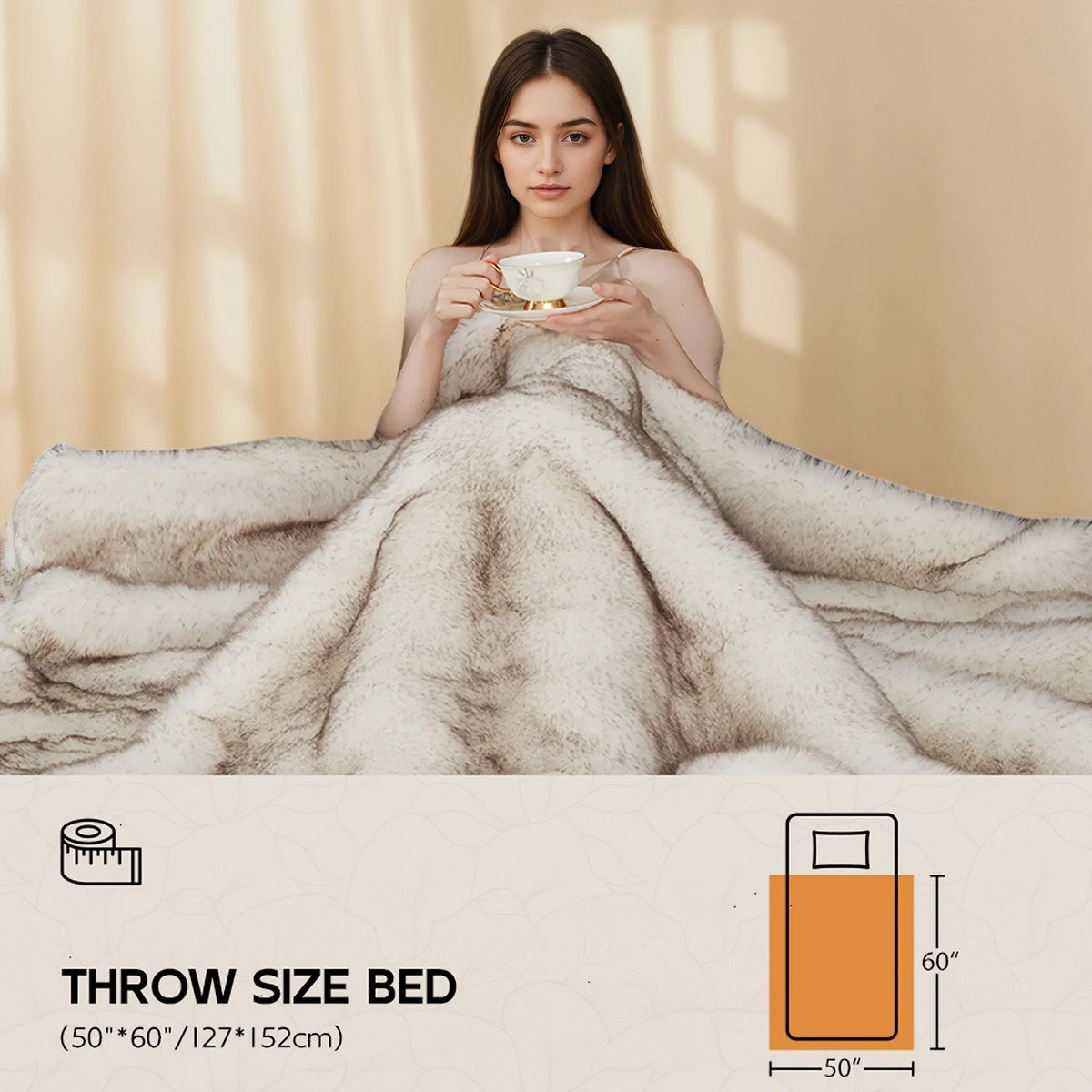 Faux Fur Blanket - Super Soft 60x80