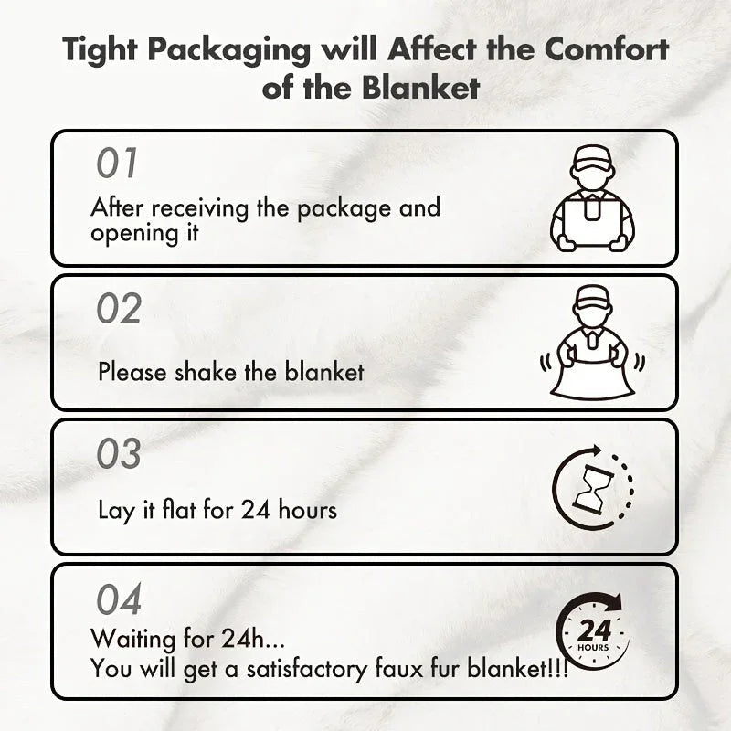 Faux Fur Blanket - Super Soft 60x80