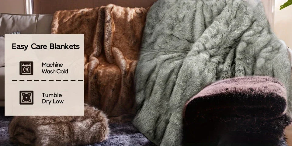 Faux Fur Blanket - Super Soft 60x80