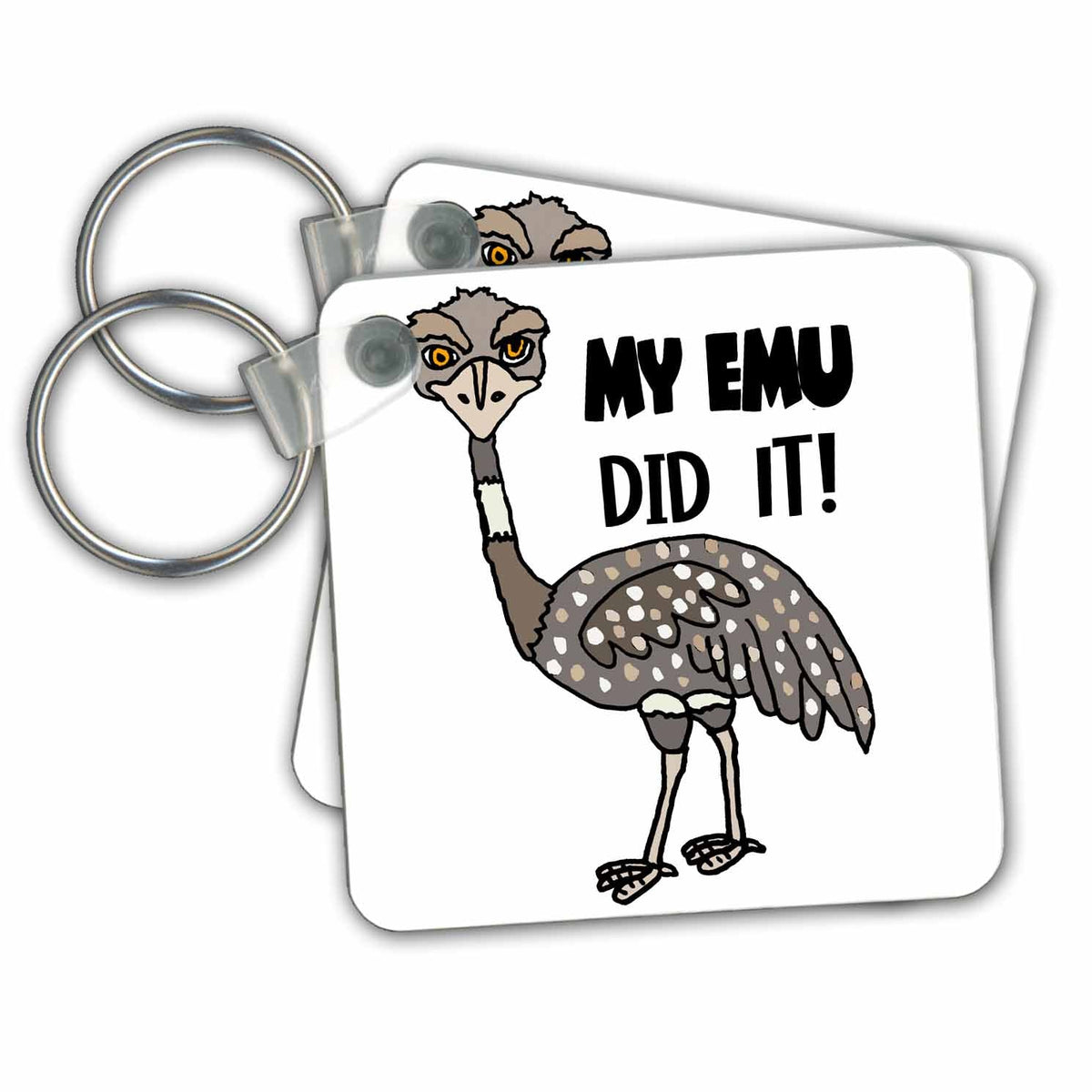 Key Chains Funny Cool Camera hog Emu Bird My emu did it it