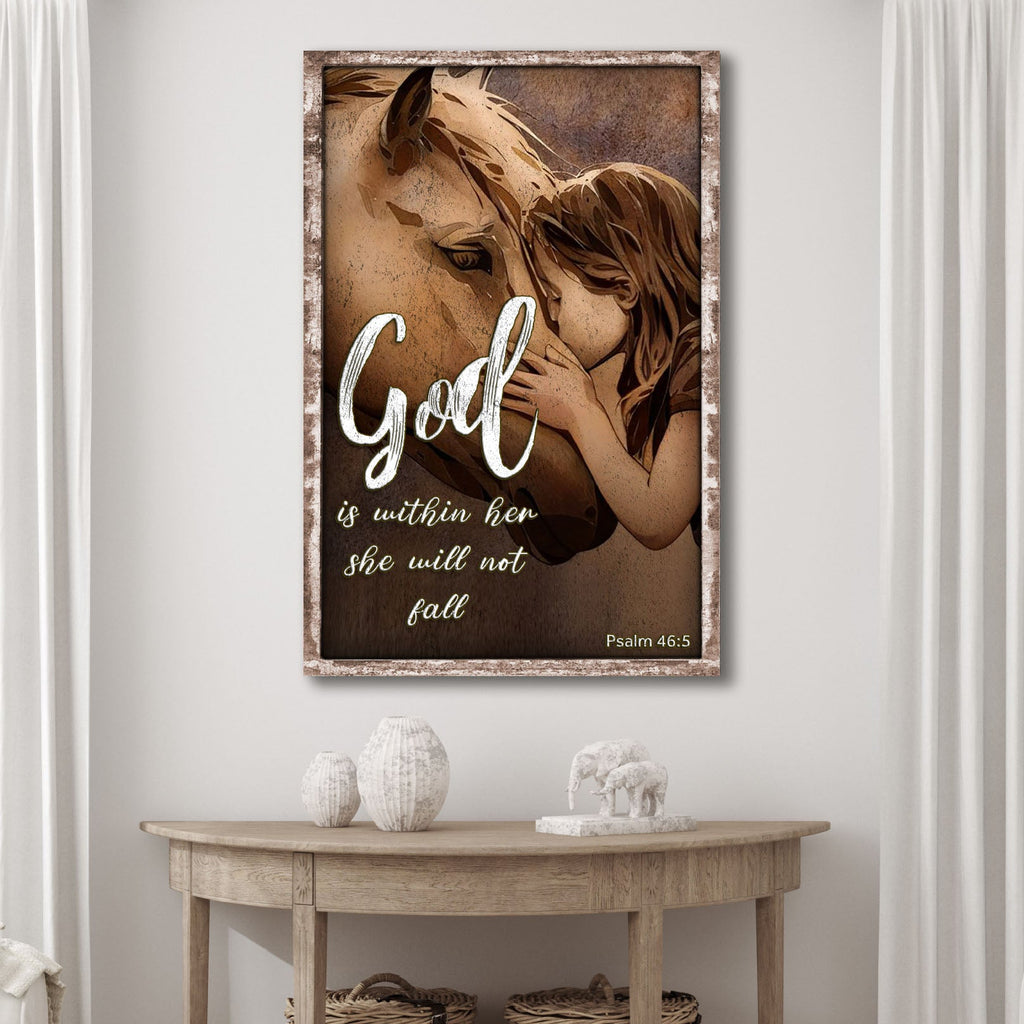 God Is Within Her She Will Not Fall Psalm 46:5 Faith Sign