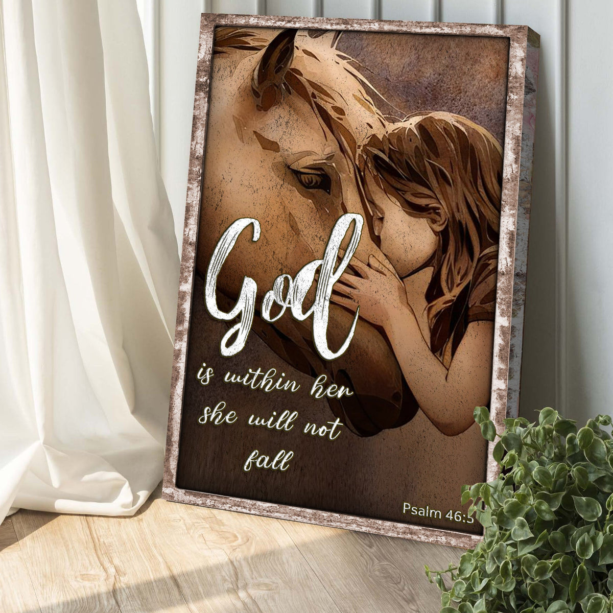God Is Within Her She Will Not Fall Psalm 46:5 Faith Sign
