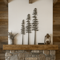 Raw Steel Pine Trees - Wall Art