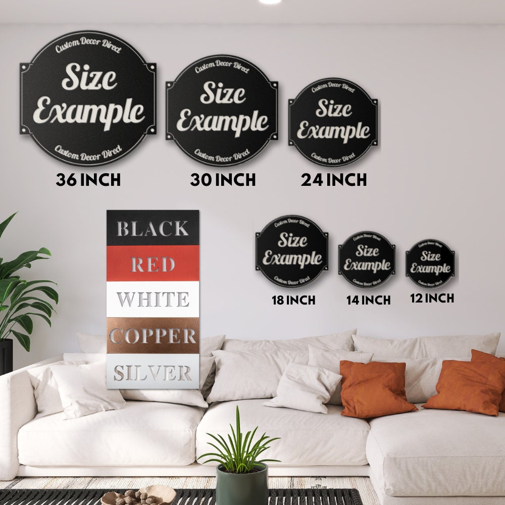 metal monogram sign wall decor home kitchen art patio farmhouse outdoor porch rustic living room personalized gifts wedding gift custom name