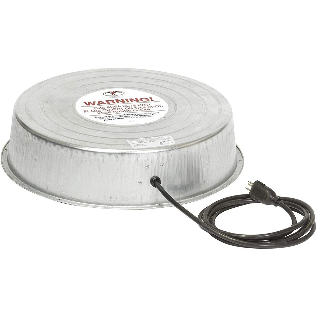 Little Giant Water Heater Base for Poultry 110W Freeze Prevention Metal Fount