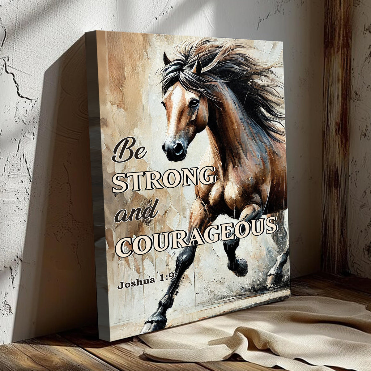Be Strong And Courageous Faith Sign