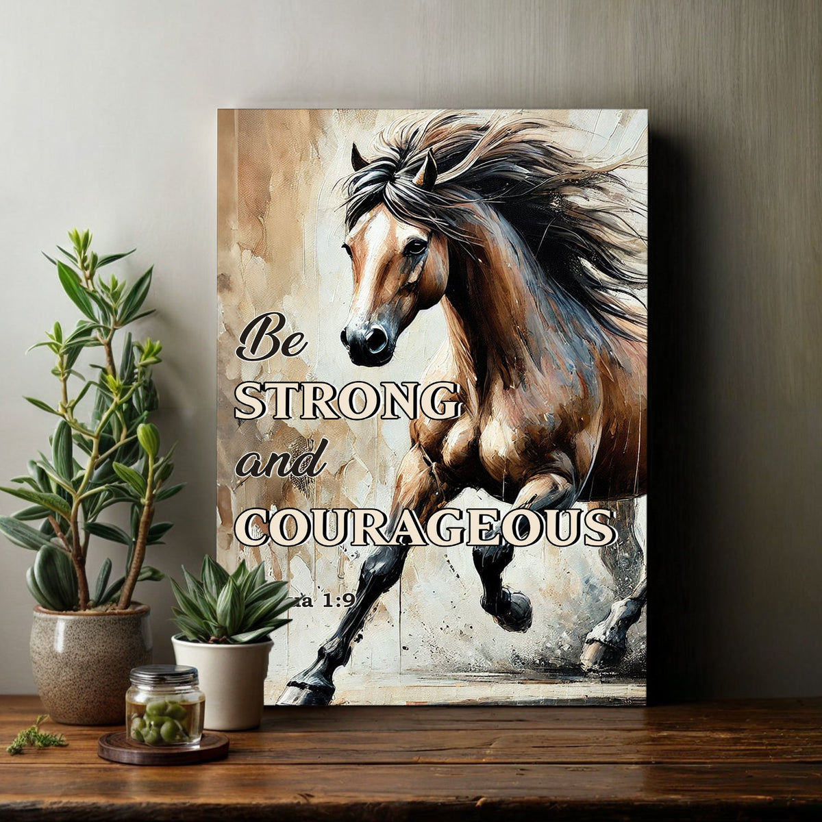Be Strong And Courageous Faith Sign